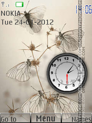 Morning butterflies theme screenshot