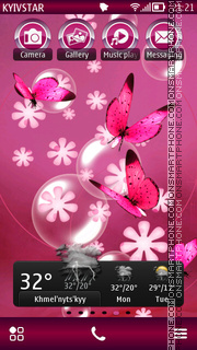 Butterflies theme screenshot