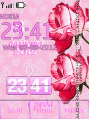 Roses and hours theme screenshot
