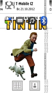The adventure of tin tin theme screenshot