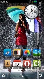 Rain theme screenshot