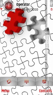 3D Red Puzzle theme screenshot