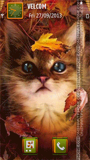 Cat and autumn theme screenshot