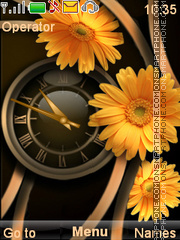 Yellow flowers theme screenshot