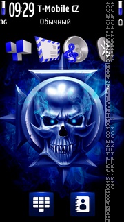 Skull Neon 02 theme screenshot