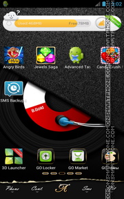 Gold DJ Mixer theme screenshot