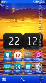 Sunset In Australia theme screenshot