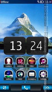 Reflection Mountains theme screenshot