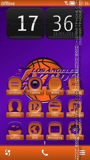 NBA Lakers Team theme screenshot