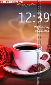 Romantic Coffee theme screenshot