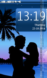Romantic Paradise theme screenshot