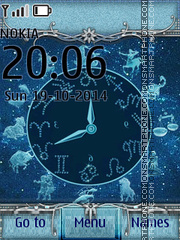 Zodiac Clock 03 theme screenshot