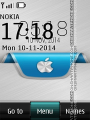Apple iOS Digital Clock theme screenshot