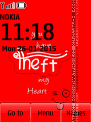 Theft My Heart theme screenshot
