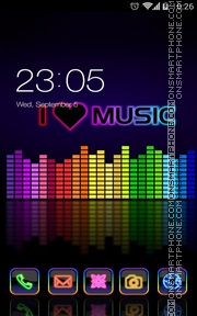 I love music theme screenshot