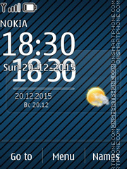 Blue Flash Clock theme screenshot