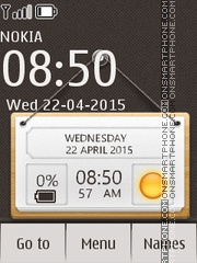 Hanging Notes Clock Nokia X2 theme screenshot