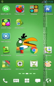 Angry Birds Green Style theme screenshot
