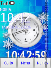 Snow clock theme screenshot