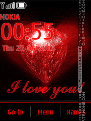 Red Heart, I Love You theme screenshot
