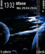Space Clouds theme screenshot