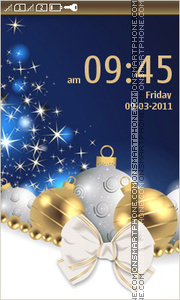 Christmas Decorations Balls Gold and Blue theme screenshot