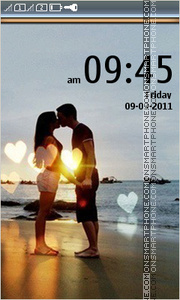 Kiss on beach theme screenshot
