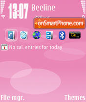 Pink Nokia theme screenshot