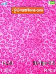 Pink hearts theme screenshot