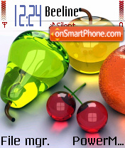 Glass fruit theme screenshot