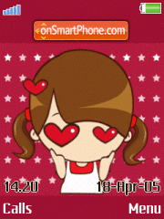 Red girl8 theme screenshot