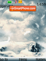 Cat moon animated theme screenshot