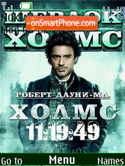 Sherlock Holmes (SWF clock) theme screenshot