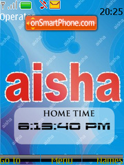 Aisha SWF Clock theme screenshot