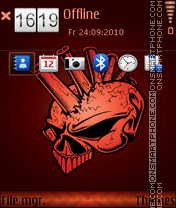 Punk skull 01 theme screenshot