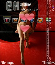 Beautiful girl theme screenshot