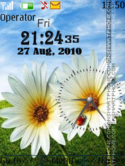 Spring dual clock theme screenshot