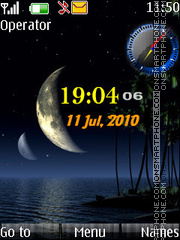 Summernight Clock theme screenshot