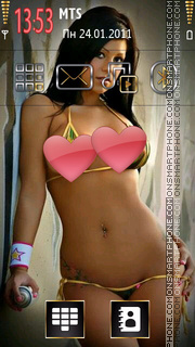 Sexy brunette theme screenshot